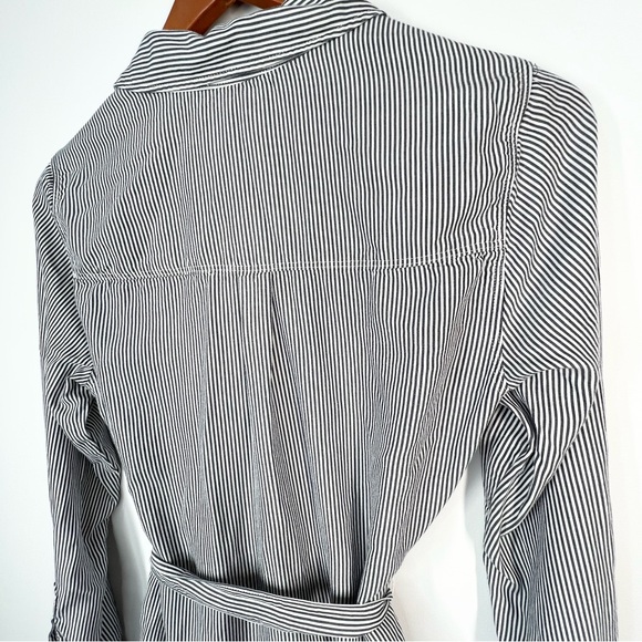 Abercrombie & Fitch Striped Belted Shirt Dress Small - Picture 7 of 11